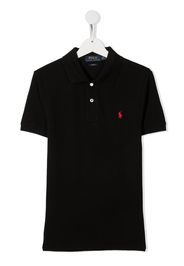 embroidered logo polo shirt