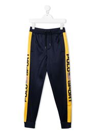 Ralph Lauren Kids logo-panel track pants - Blu