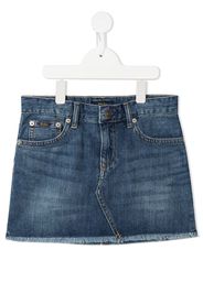 Ralph Lauren Kids frayed-edge denim skirt - Blu