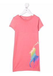 Ralph Lauren Kids Big Pony-print T-shirt dress - Rosa