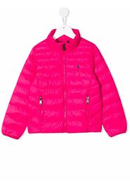 Ralph Lauren Kids embroidered-logo padded jacket - Rosa