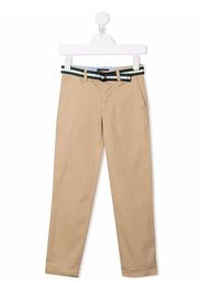 Ralph Lauren Kids belted cotton chino trousers - Toni neutri