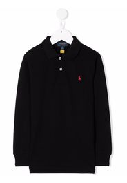 Ralph Lauren Kids embroidered-logo polo shirt - Nero