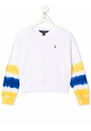 Ralph Lauren Kids Felpa con fantasia tie dye - Bianco