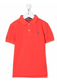 Ralph Lauren Kids embroidered logo polo shirt - Rosso