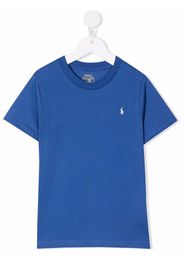 Ralph Lauren Kids embroidered-logo T-shirt - Blu
