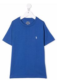 Ralph Lauren Kids embroidered-logo T-shirt - Blu