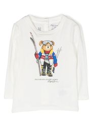 Ralph Lauren Kids T-shirt Polo Bear a maniche lunghe - Bianco