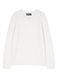 Ralph Lauren Kids cashmere cable-knit jumper - Bianco