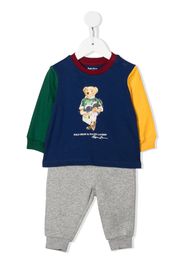 Ralph Lauren Kids Polo Bear colour-block tracksuit set - Blu