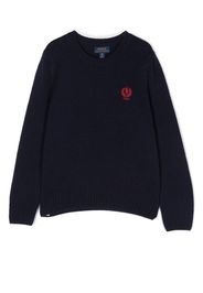 Ralph Lauren Kids logo-embroidered wool-cashmere jumper - Blu
