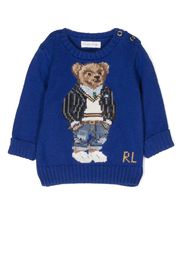 Ralph Lauren Kids Polo Bear cotton jumper - Blu