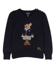 Ralph Lauren Kids Maglione Polo Bear - Blu