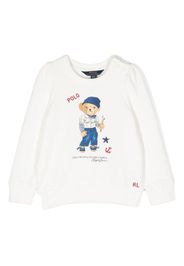 Ralph Lauren Kids Polo Bear-print sweatshirt - Bianco