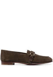 Ralph Lauren Collection leather buckle-strap loafers - Verde