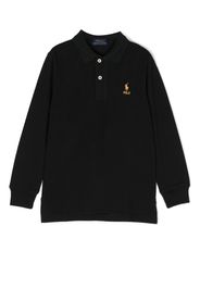 Ralph Lauren Kids Polo Pony-embroidered polo shirt - Nero