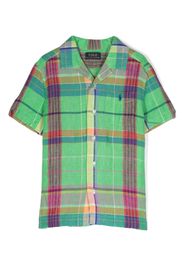 Ralph Lauren Kids plaid short-sleeved shirt - Verde