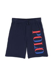 Ralph Lauren Kids logo-print track shorts - Blu