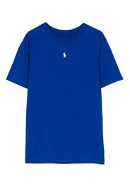 Ralph Lauren Kids embroidered-logo cotton T-shirt - Blu