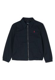 Ralph Lauren Kids logo-embroidered zip-up jacket - Blu