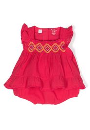 Ralph Lauren Kids embroidered bloomer-short set - Rosa