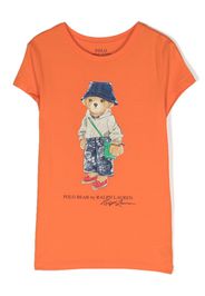 Ralph Lauren Kids T-shirt con stampa Polo Bear - Arancione