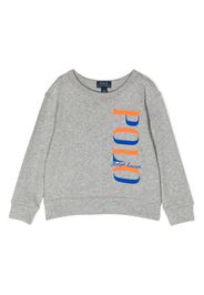 Ralph Lauren Kids logo-print cotton sweatshirt - Grigio