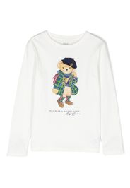 Ralph Lauren Kids Polo-Bear cotton sweatshirt - Bianco