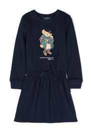 Ralph Lauren Kids Teddy Bear-motif jersey dress - Blu