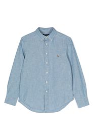 Ralph Lauren Kids Polo Pony-embroidered chambray shirt - Blu