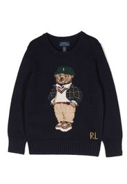 Ralph Lauren Kids Polo Bear intarsia-knit jumper - Blu