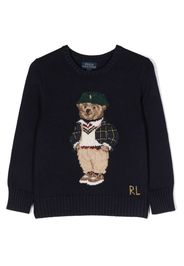 Ralph Lauren Kids Polo Bear intarsia-knit jumper - Blu