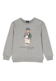 Ralph Lauren Kids Polo Bear-motif jersey sweatshirt - Grigio