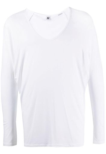 Random Identities V-neck long-sleeved T-shirt - Bianco