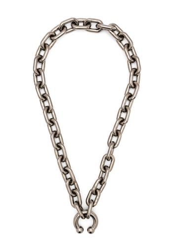 Random Identities oversized chain-link necklace - Argento