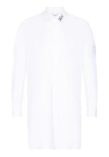 Random Identities logo-print long-sleeve shirt - Bianco