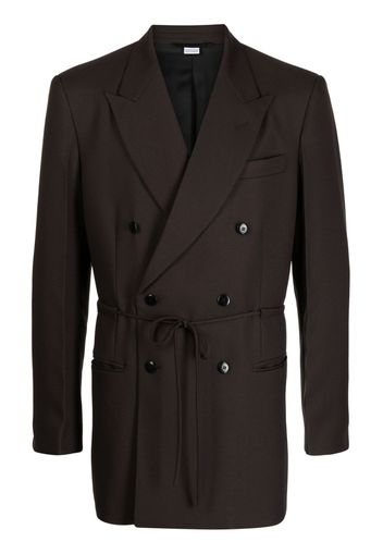 Random Identities drawstring-waisted long-sleeve blazer - Marrone