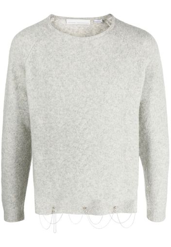 Random Identities long-sleeved chain-embellished jumper - Grigio