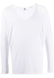 Random Identities V-neck long-sleeved T-shirt - Bianco