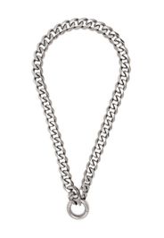 Random Identities engraved-logo chain-link necklace - Argento