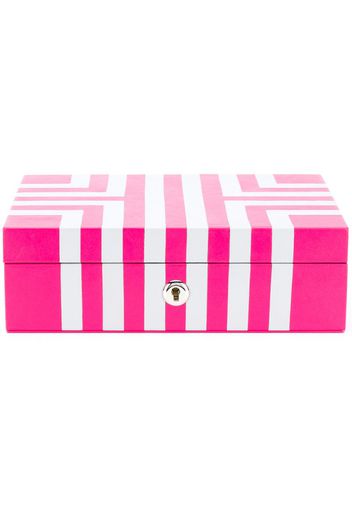 MAZE JEWELLERY BOX COVERED IN PINK AND W