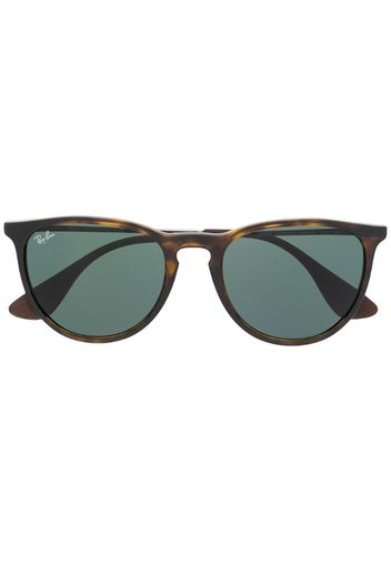 tortoiseshell round frame sunglasses