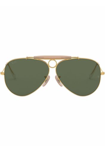 Ray-Ban Occhiali da sole modello aviator Shooter - Verde