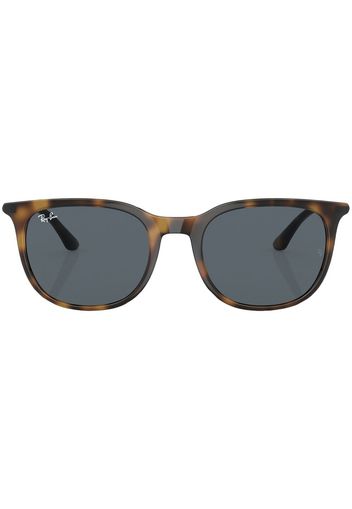 Ray-Ban tortoiseshell-effect square-frame sunglasses - Marrone