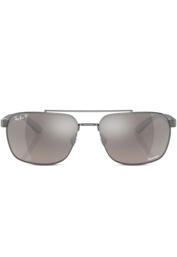 Ray-Ban rectangle-frame mirrored-lens sunglasses - Grigio