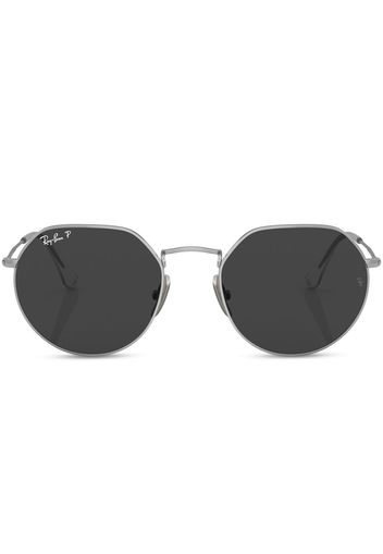 Ray-Ban Jack Titanium geometric-frame sunglasses - Argento