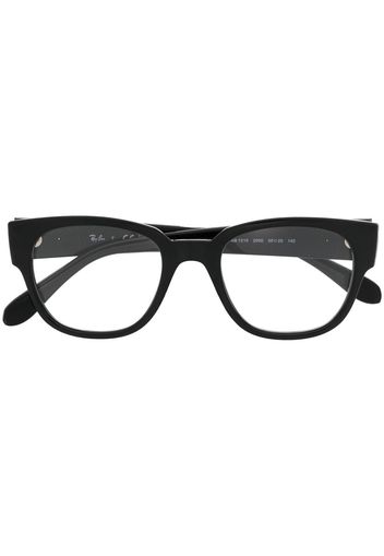 Ray-Ban Occhiali con placca logo - Nero