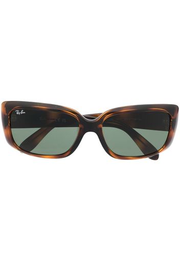 Ray-Ban rectangle-frame tortoiseshell sunglasses - Marrone