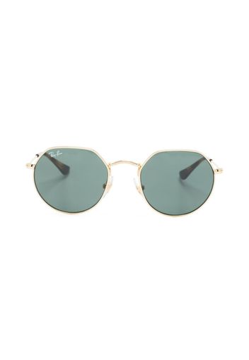 RAY-BAN JUNIOR tortoiseshell-detail round-frame sunglasses - Oro