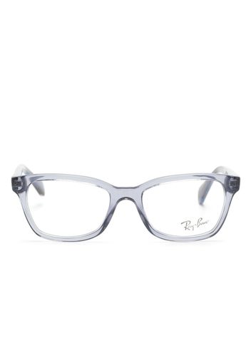 RAY-BAN JUNIOR logo-plaque rectangle-frame glasses - Blu